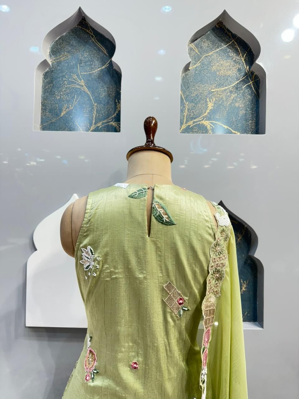 "MINT GREEN ROSE GARDEN SHARARA GARARA SUIT" image 5
