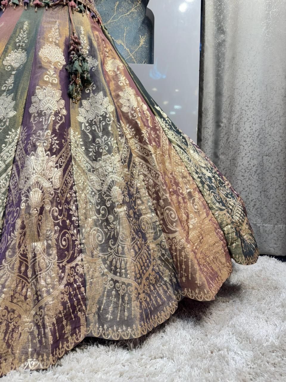 "ROYAL LAVENDER OMBRE LEHENGA" image 4