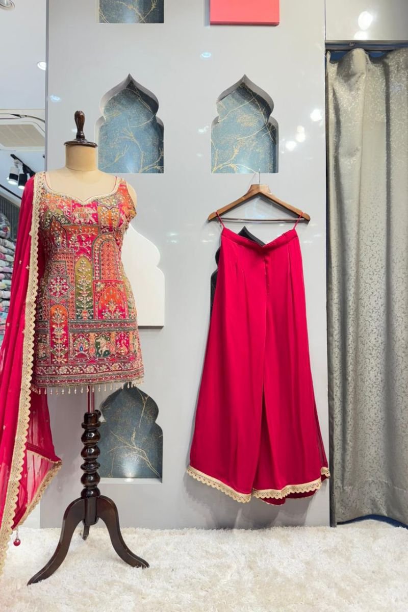 "RANI HERITAGE PATCHWORK SHARARA SET" image 0