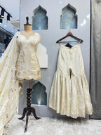 "IVORY ELEGANCE EMBROIDERED SHARARA" image 4