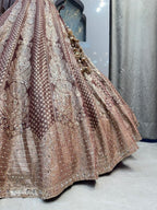 "MAROON GOLD REGAL LEHENGA" image 3