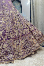 "ROYAL LAVENDER ZARI LEHENGA" image 4