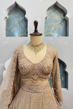 "CHAMPAGNE GOLD ROYAL RADIANCE LEHENGA" image 1