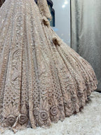 "CHAMPAGNE ROYALE HEAVILY EMBELLISHED LEHENGA" image 3
