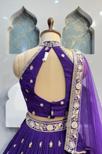 "MAJESTY VIOLET LEHENGA" image 5