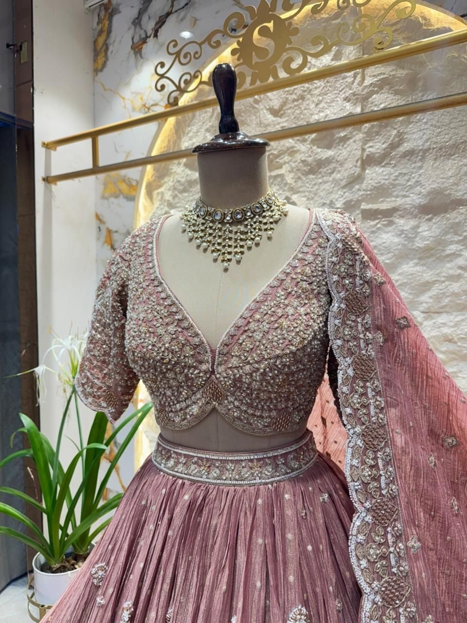 "ROSE DUST ROYALE LEHENGA" image 2