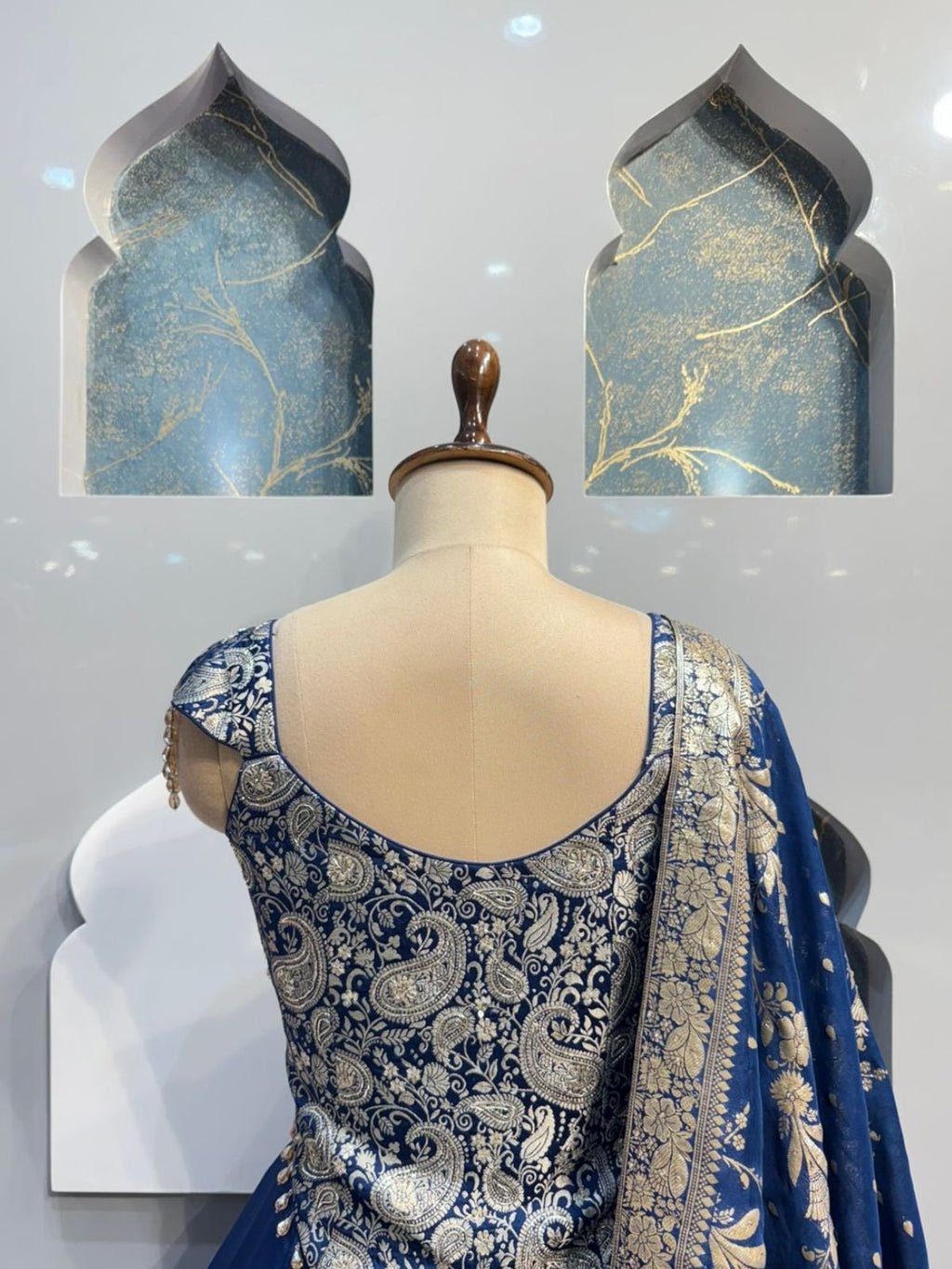 " ROYAL SAPPHIRE EMBROIDERED LEHENGA" image 4