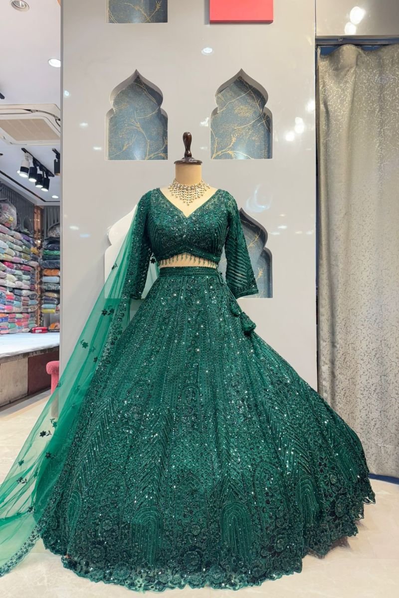 "EMERALD LUXE LEHENGA" image 0