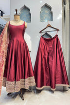 "WINE ELEGANCE SHARARA SUIT" image 5