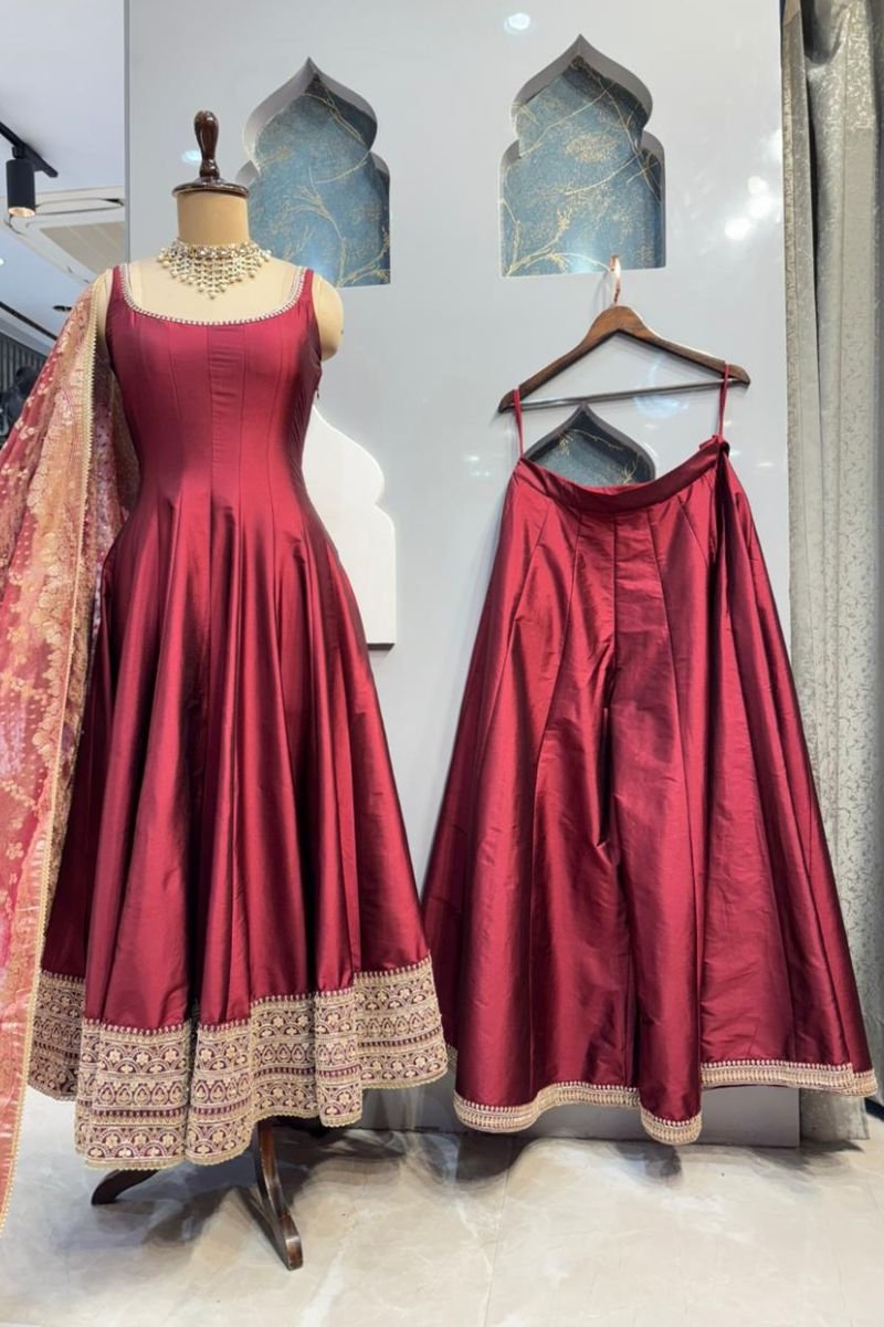 "WINE ELEGANCE SHARARA SUIT" image 5