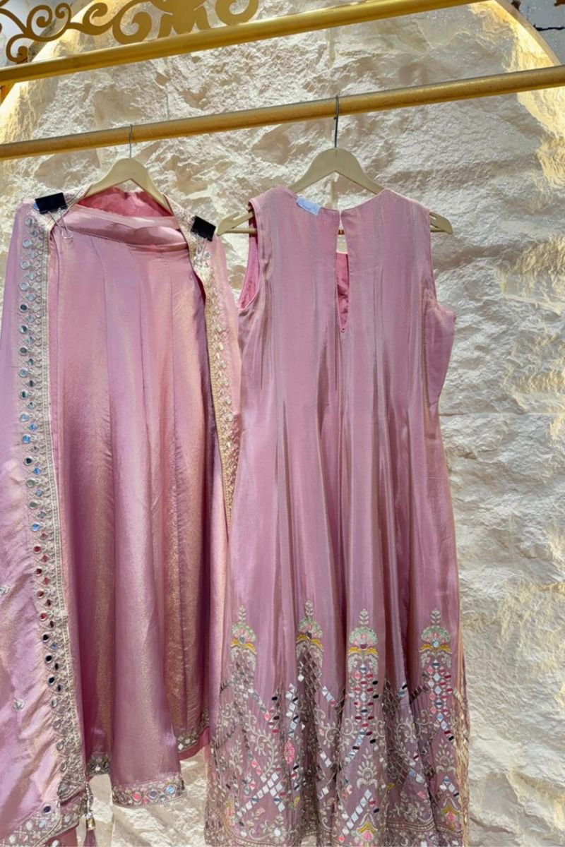 "BLUSH MIRROR GLOW SHARARA SET" image 6
