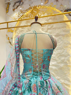 "PASTEL BLOOM EMBROIDERED LEHENGA" image 4