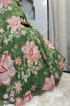 "EMERALD BLOOSAM LEHENGA" image 4