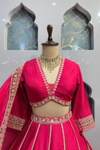 "RANI PINK REGAL FLARE LEHENGA" image 1