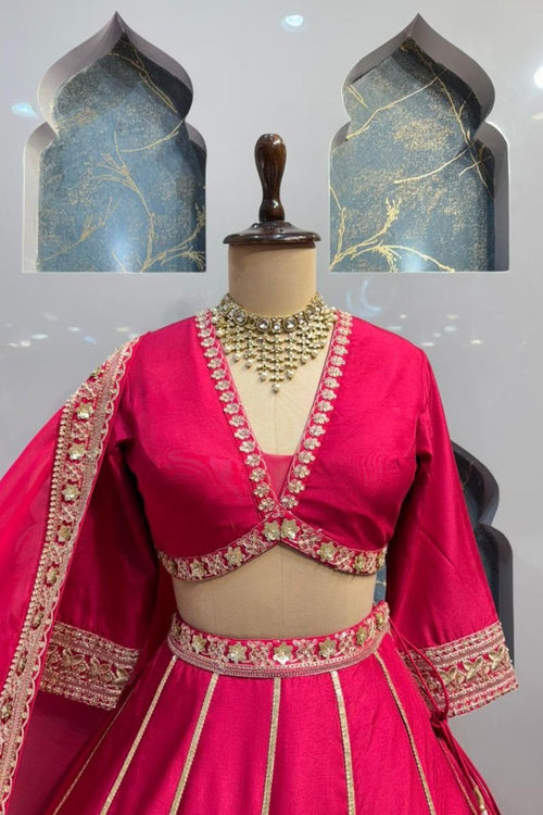 "RANI PINK REGAL FLARE LEHENGA" image 1
