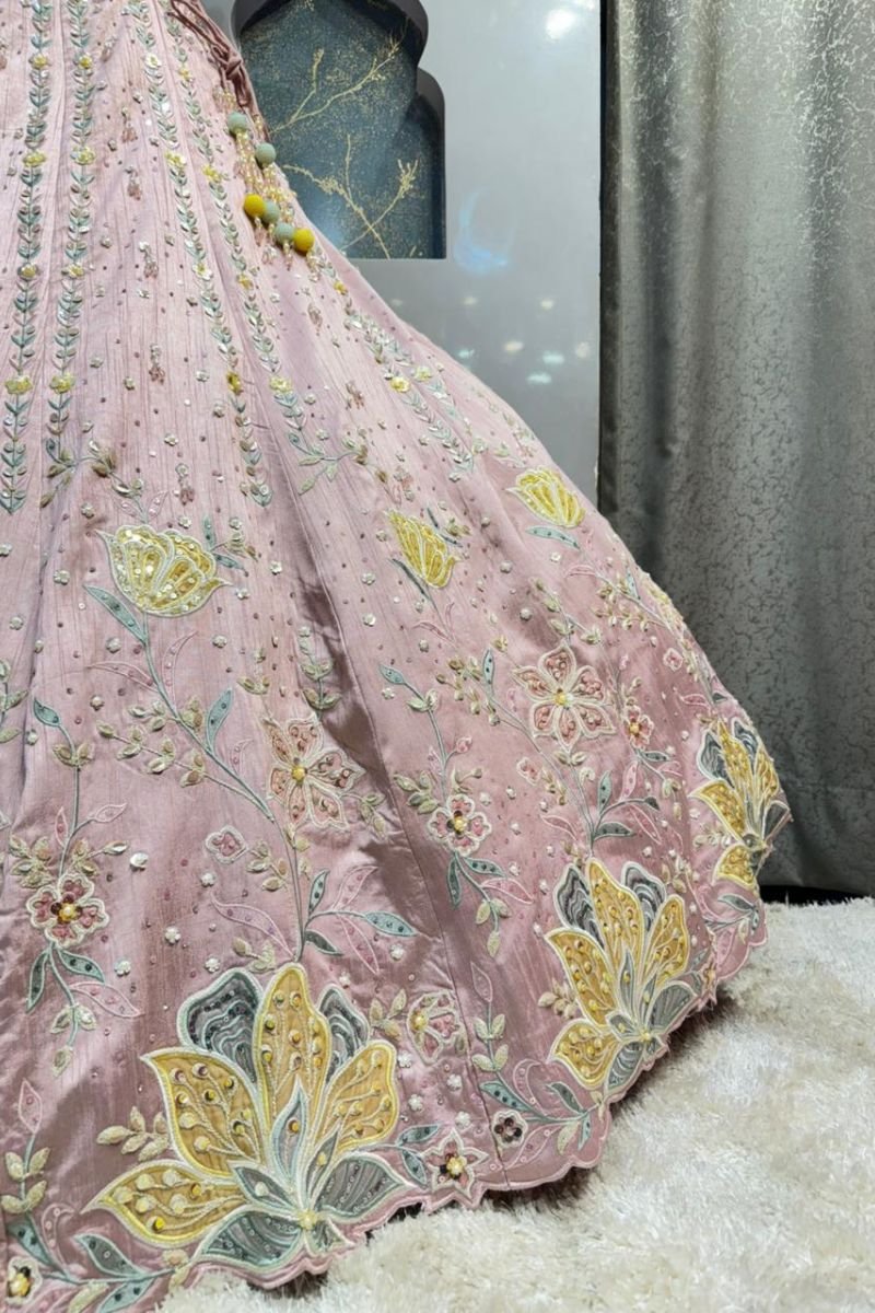 "BLUSH BLOSSOM LEHENGA" image 3