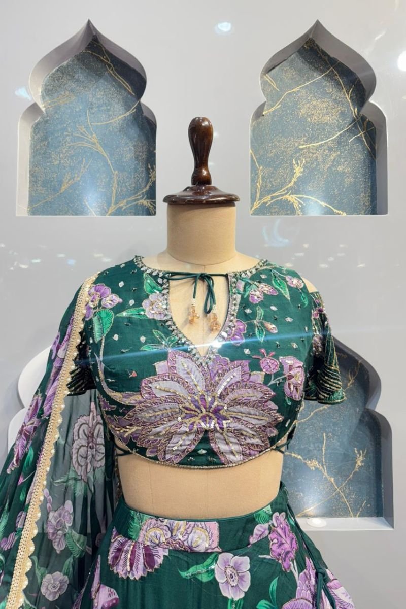 "BLOOM PRINT LEHENGA" image 1