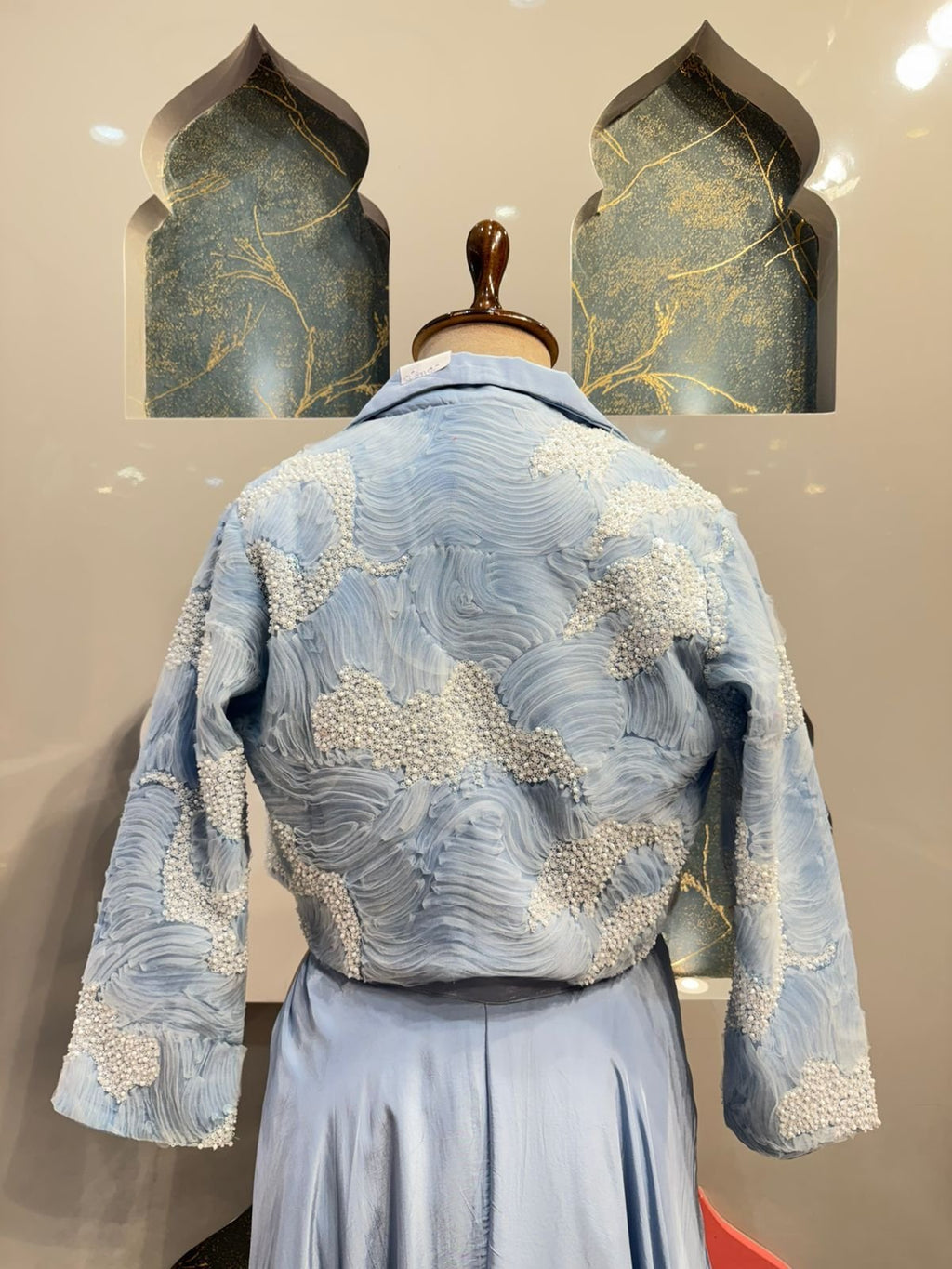 " SKY BLUE CONTEMPORARY INDO-WESTERN" image 5