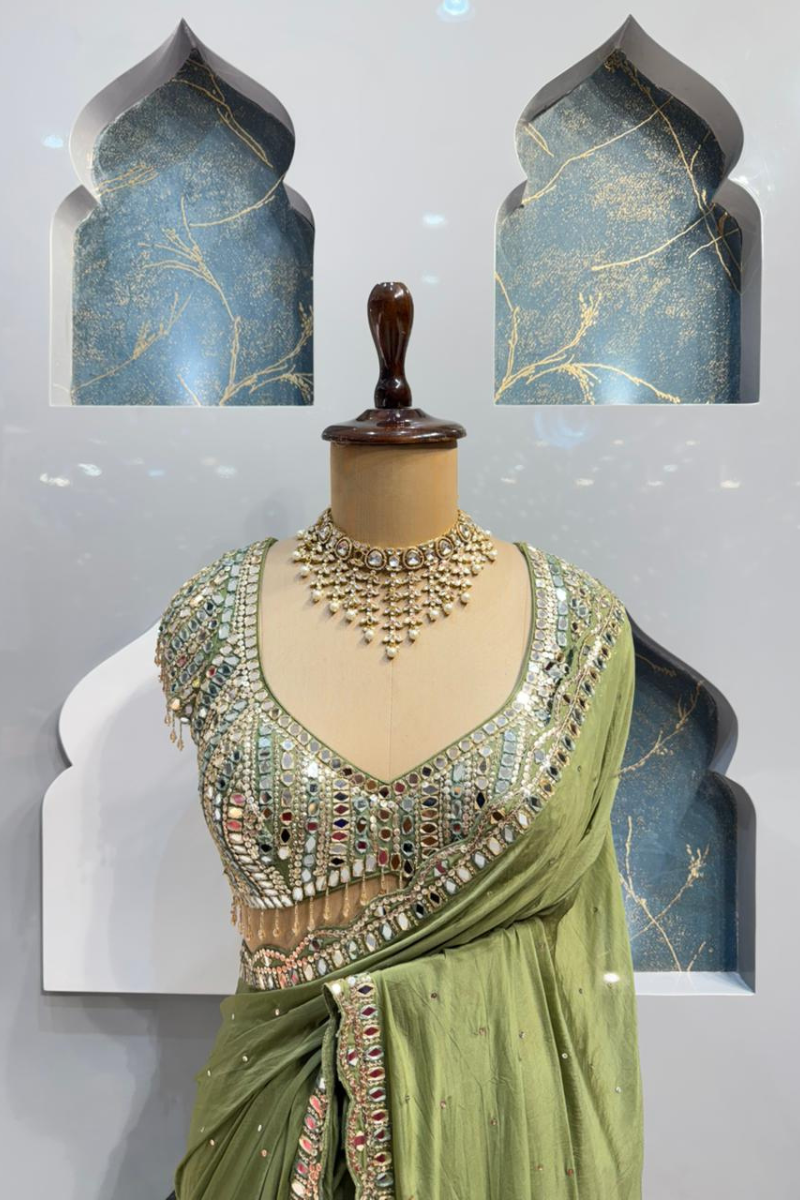 "FOREST GLOW MODERN SAREE" image 1