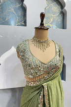 "FOREST GLOW MODERN SAREE" image 2