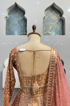 "REGAL ROSE GOLD PEACOCK LEHENGA" image 4