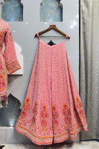 "BLUSH PINK REGAL EMBROIDERED SHARARA" image 4