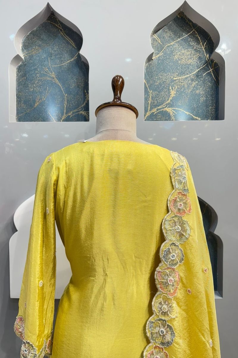 "SUNSHINE BLOOM YELLOW SHARARA" image 4