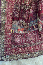 "REGAL WINE EMBROIDERED BRIDAL SAREE" image 4