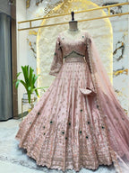 "BLUSH EMBELLISHED LEHENGA" image 0