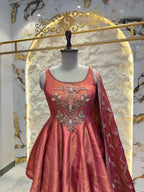 "ROSE GOLD AURA PEPLUM SHARARA" image 1