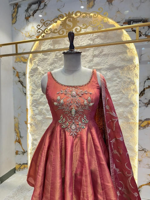 "ROSE GOLD AURA PEPLUM SHARARA" image 1