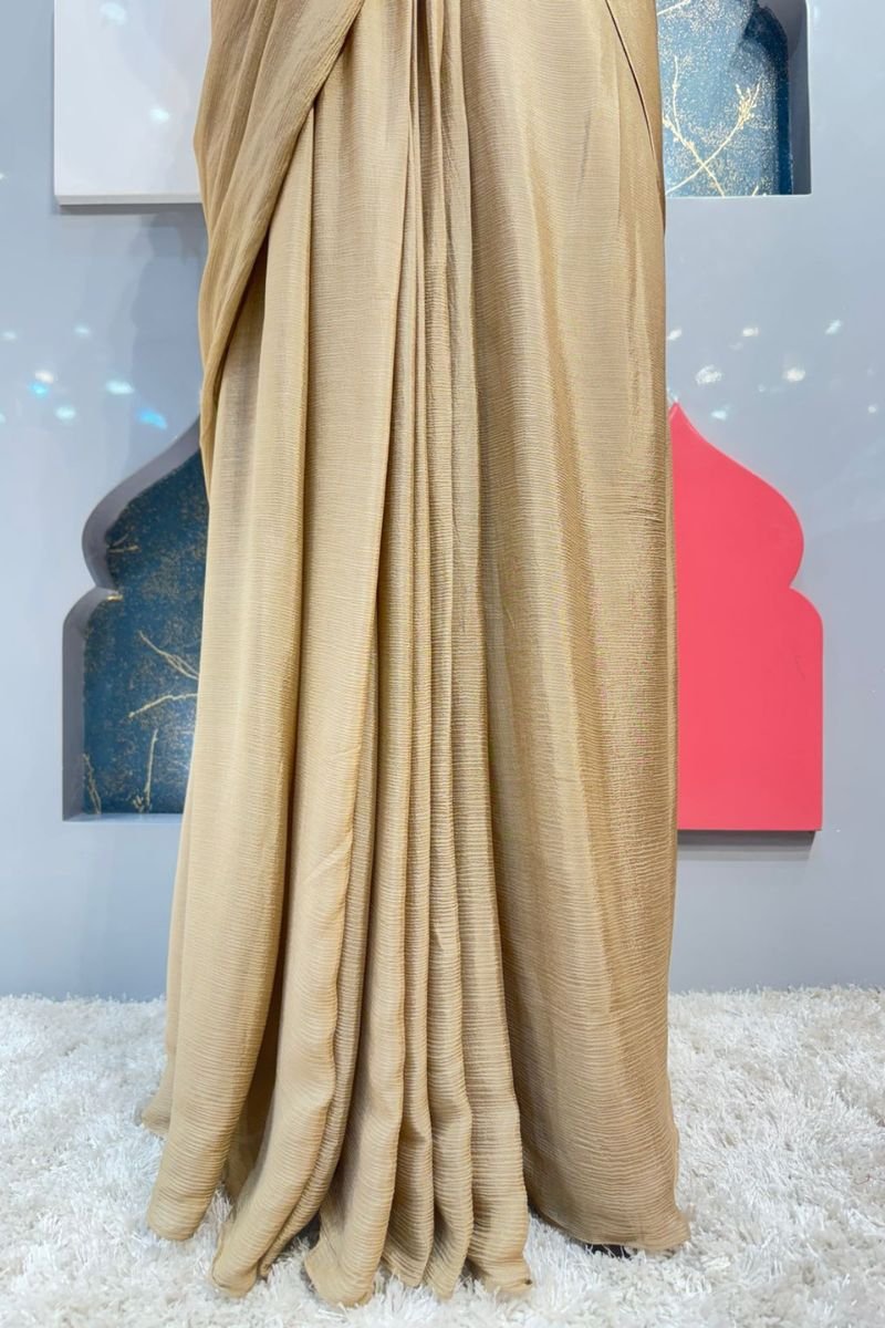 "GOLDEN GODDESS PRE-DRAPED SAREE" image 3