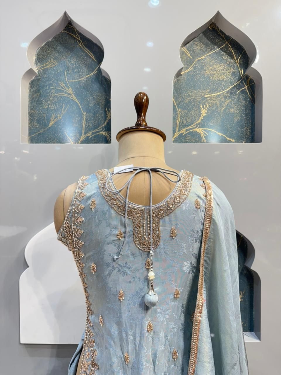 "POWDER BLUE ELEGANCE SHARARA" image 5