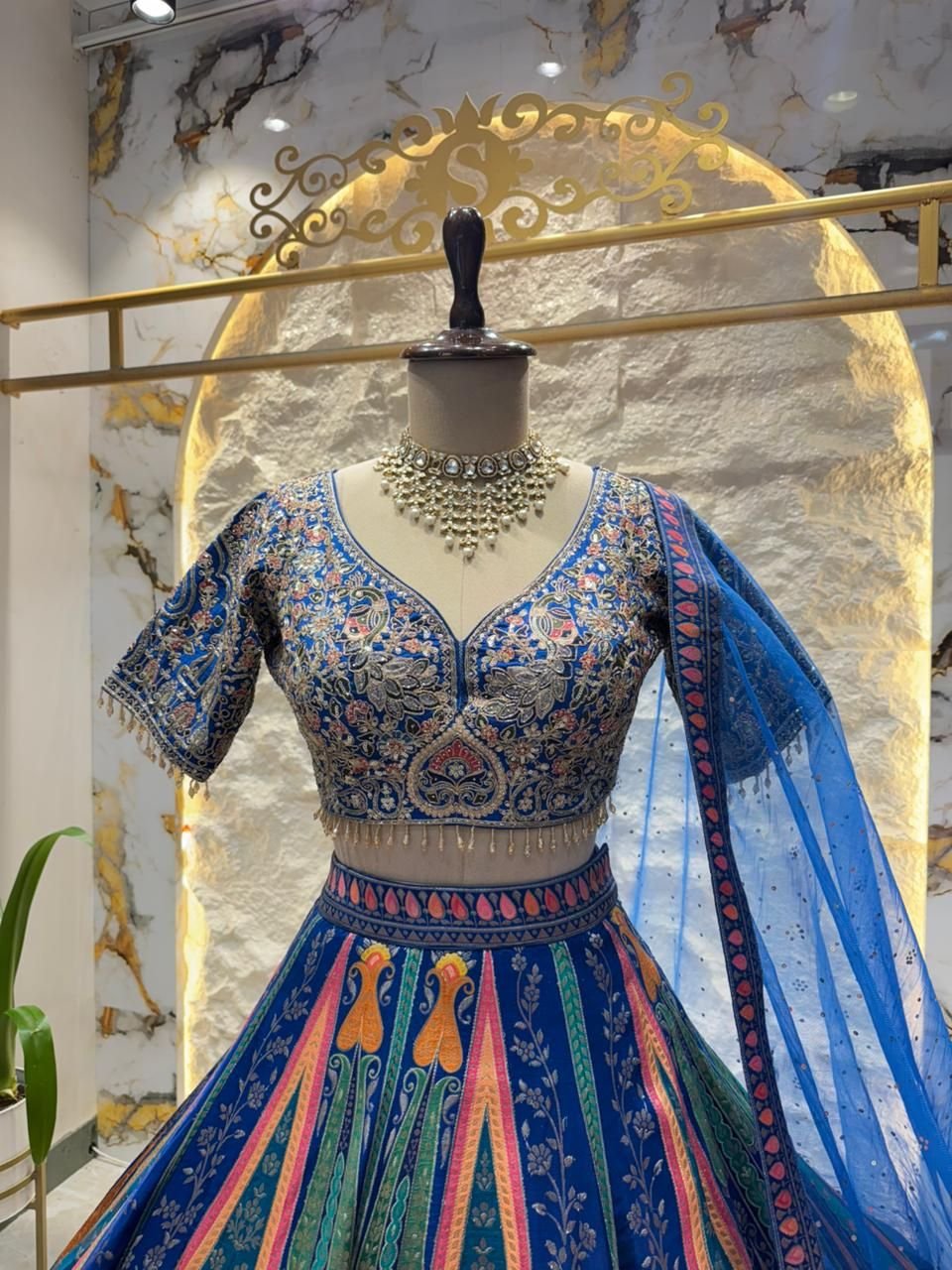 "ROYAL MOSAIC PRINTED LEHENGA" image 1
