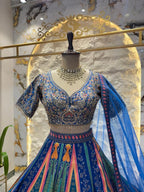 "ROYAL MOSAIC PRINTED LEHENGA" image 1