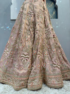 "ROSE GOLD EMBROIDERED INDO-WESTERN" image 3