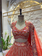"CRIMSON VEIL COUTURE LEHENGA" image 2