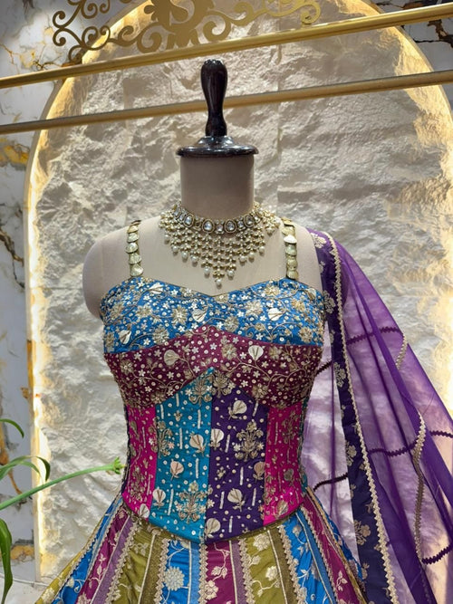 "NOOR-E- RANG PATCHWORK LEHENGA" image 1