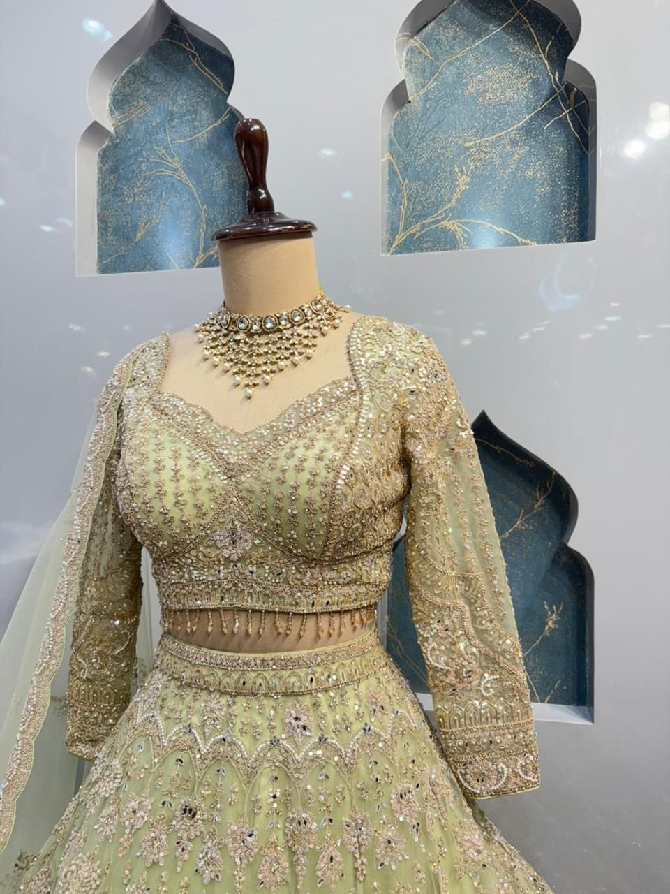 "SAGE GOLD ROYAL LEHENGA" image 2