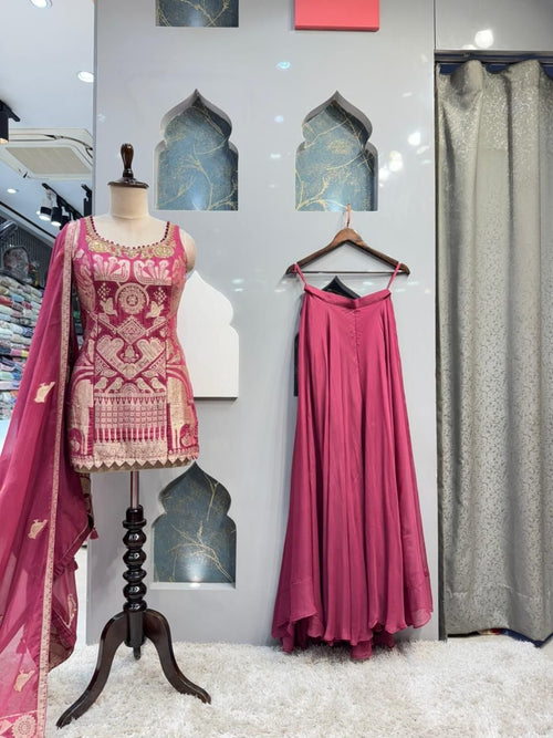 "RANI MEHER EMBROIDERED SHARARA" image 0