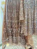 "MOCHA NOOR EMBROIDERED SHARARA" image 3