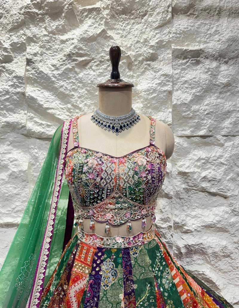 "ROYAL RHAPSODY MULTICOLOUR LEHENGA" image 1