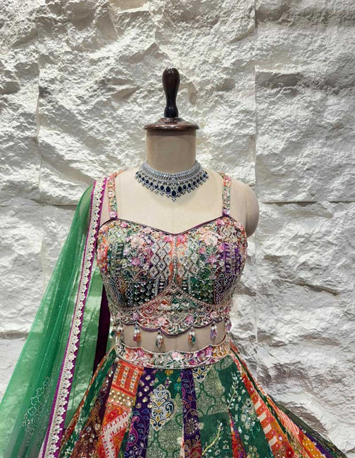 "ROYAL RHAPSODY MULTICOLOUR LEHENGA" image 1