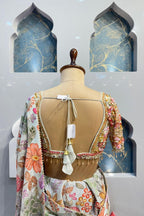 "ELEGANT PASTEL BLOOM PRINTED SAREE" image 4