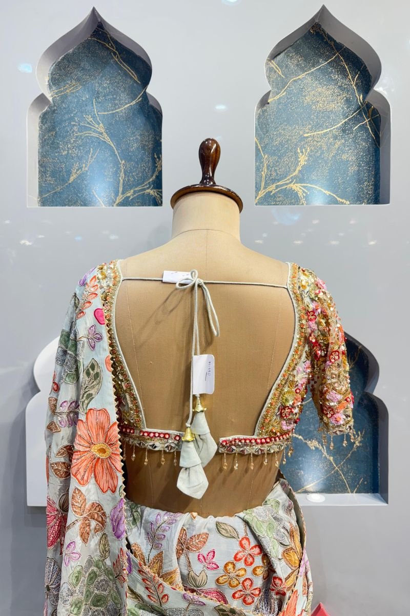 "ELEGANT PASTEL BLOOM PRINTED SAREE" image 4