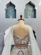 "PASTEL PRISM EMBROIDERED BRIDAL LEHENGA" image 5