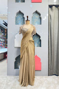 "GOLDEN GODDESS PRE-DRAPED SAREE" image 0