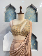 "CHAMPAGNE ELEGANCE SAREE" image 1