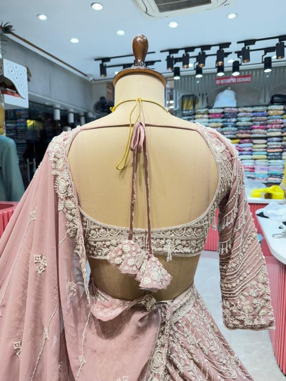 "BLUSH ROYALE EMBROIDERED LEHENGA" image 5