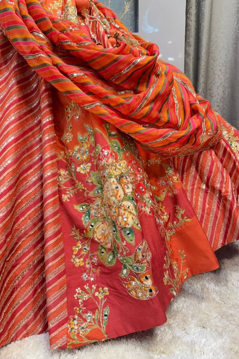"MULTICOLOUR FESTIVE LEHENGA" image 4